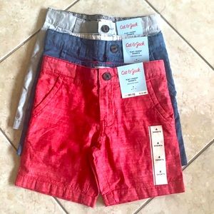 4T Boys Cat & Jack Flat Front shorts 3piece bundle